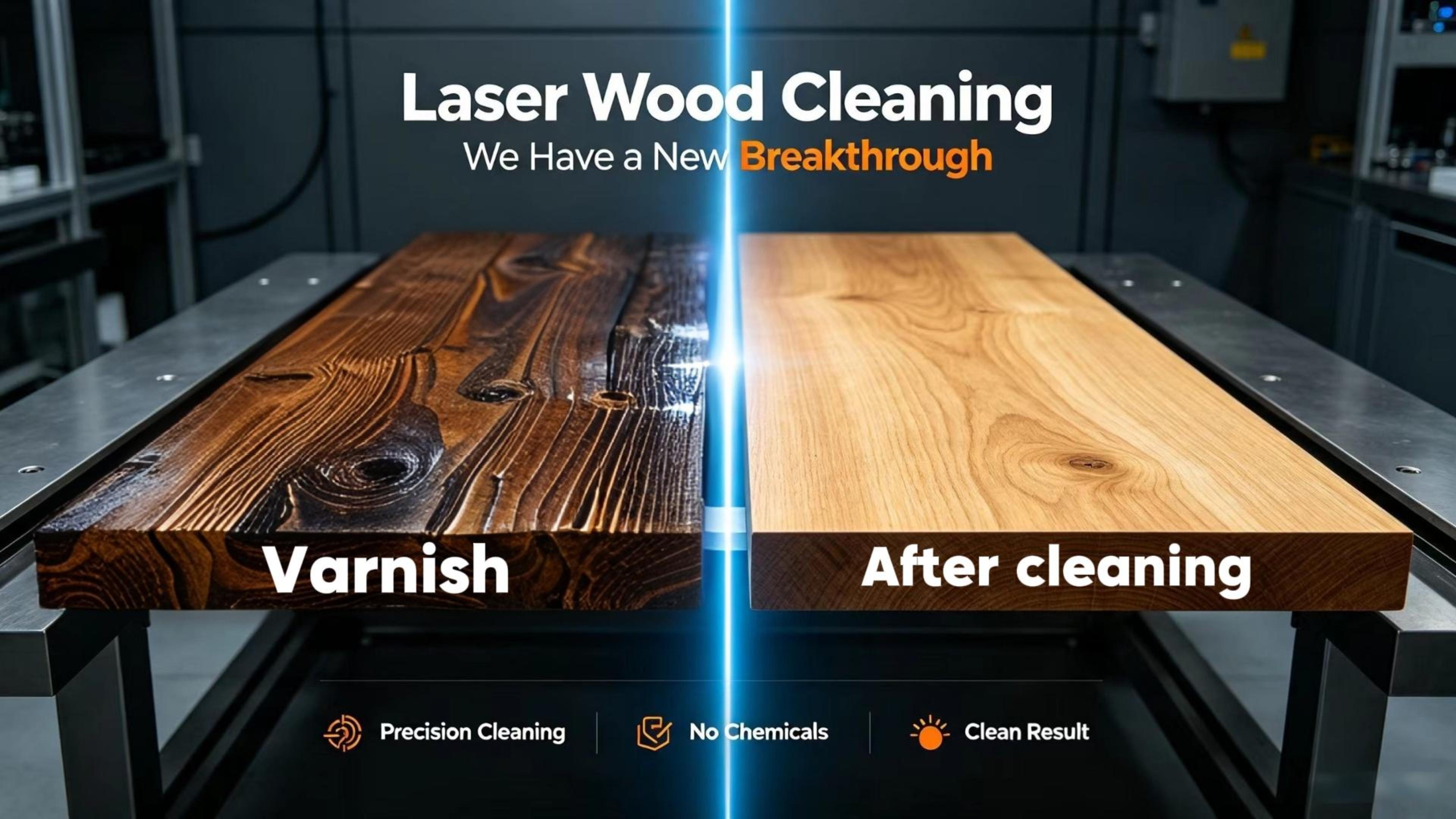 Beginner-Friendly Handheld Laser Cleaner Specially for Wood Restoration